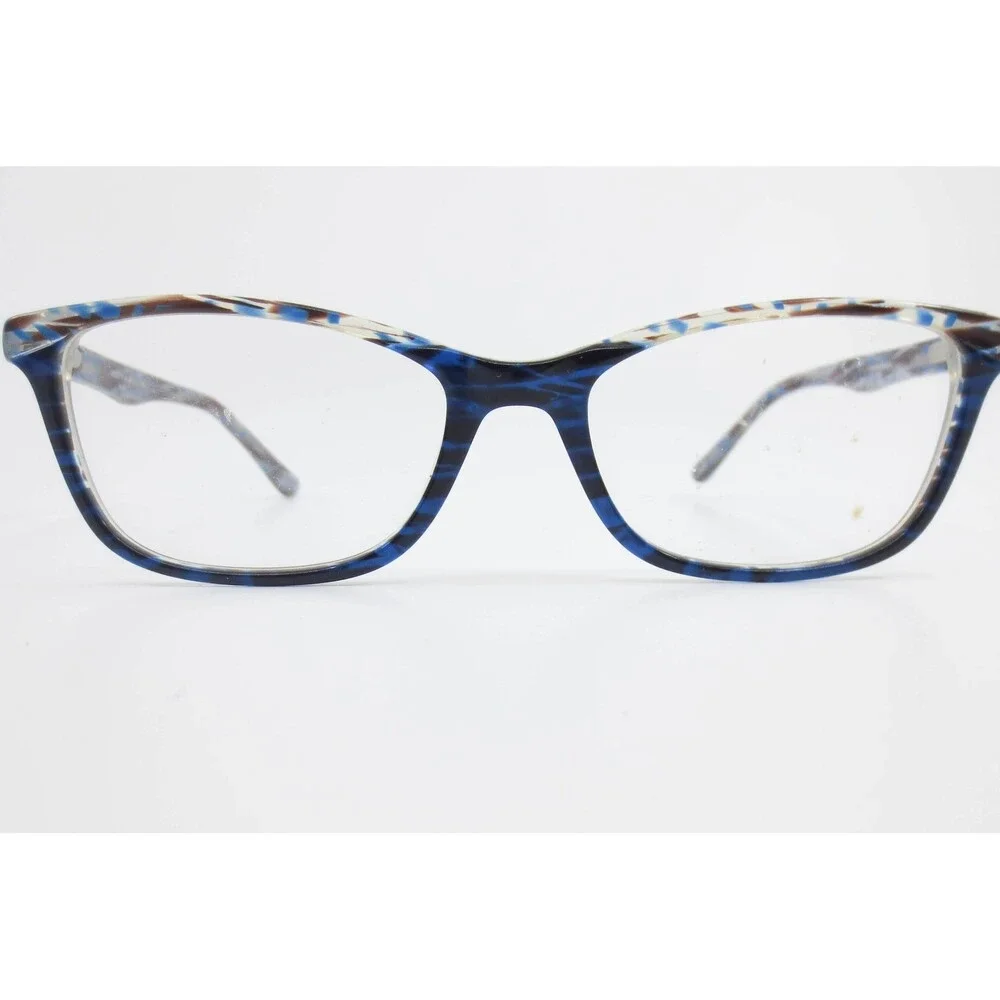 Chelsea Morgan CM 202110 Blue Patterned Cat Eye Eyeglasses Frames 52-17-135